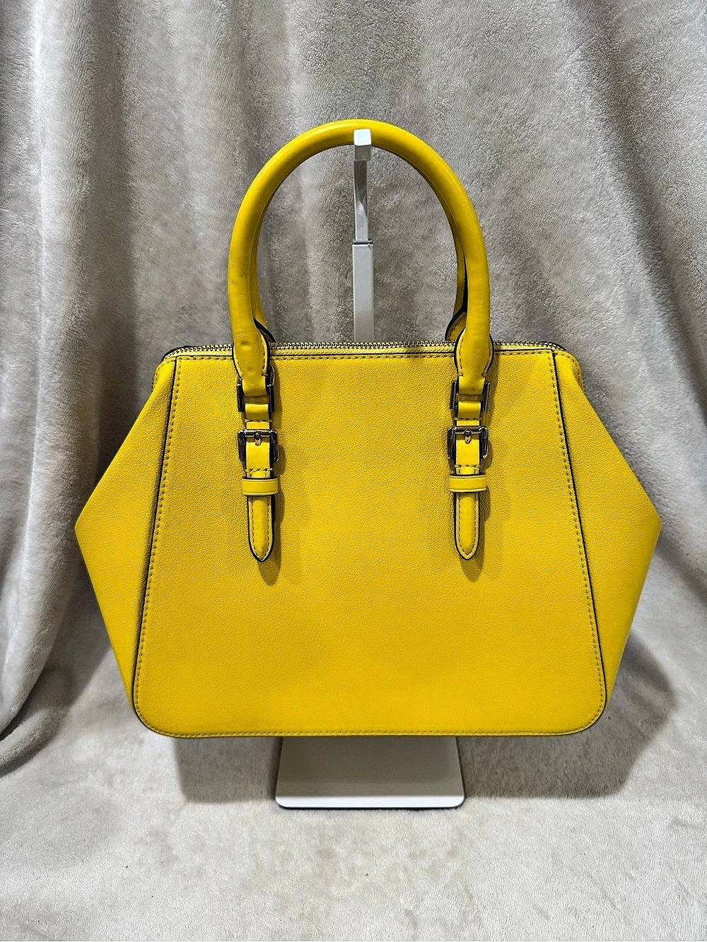 Michael Kors Ciera Medium Saffiano Leather Satchel Yellow - Picture 3 of 8